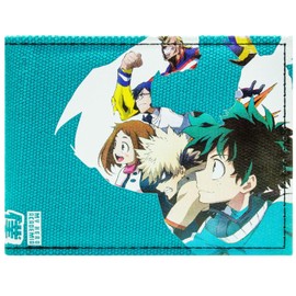 My Hero Academia Izuku All Might Class 1-A Wallet Bi-Fold ID & Card Holder, Blue