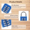 MroMax 1Pcs 8-Digit Combination Padlock Push Button Lock for Locker