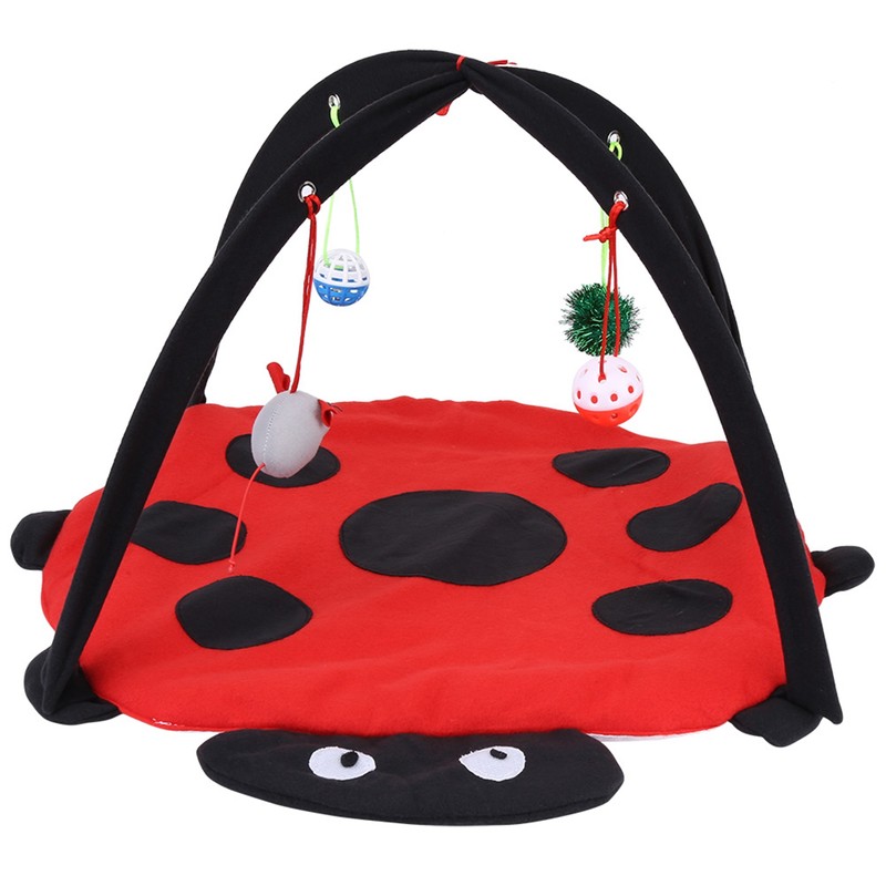 Foldable Cat Activity Play Mat Tent Multifunction Pet Bed with