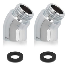 Hand Shower Adapter, 2 Pieces Angle Piece for Shower Head with 2 Sealing Rings Shower Hose Adapter Shower Head Angle 145 Degree for Tap Extension (Copper)