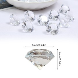 LYFJXX Fake Diamond, 6000PCS 6mm Clear Acrylic Diamonds Crystals Gems for Vase Fillers,Table Scatter, Party Favor, Wedding Decoration, Photography Props, DIY Crafts-6mm