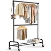 MISSLO Heavy Duty Clothing Racks for Hanging Clothes Rack Double