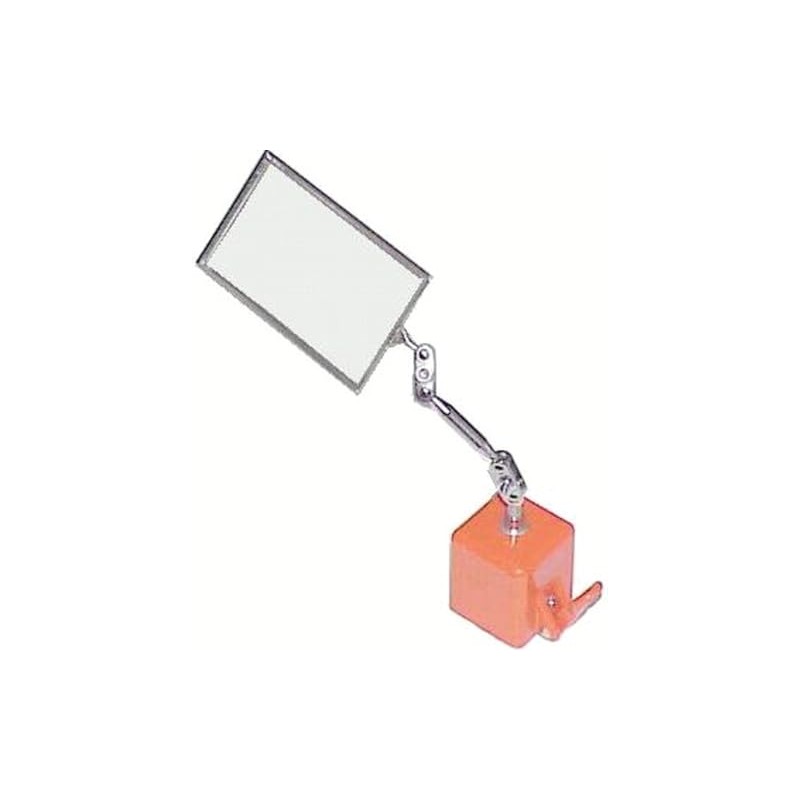 Ullman MX Magnetic Base Rectangular Inspection Mirror, 3-1/2" Length x