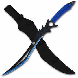 REAT Sword with Sheath, 26" Ninja Katana with 420 Stainless Steel Blade,Non-silp Cord-Wrapped Handle,Gifts for Him,Practice,Collect (Blue)