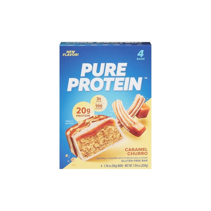 Pure Protein, Gluten Free Bar Caramel Churro, 7.04 Ounce