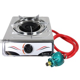 M.D.S Cuisine Cookwares Stove Single Burner Propane Gas Stainless Steel Portable Camping Outdoor