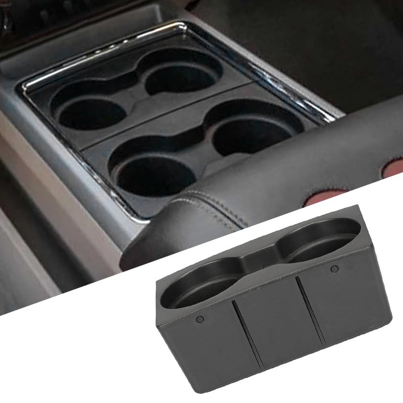 KACEPAR Front Center Console Dual Beverage Drink Insert, BC3Z-7813562-AA Compatible