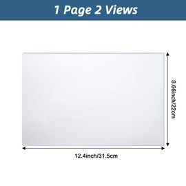 20 Pack Menu Covers 8.5 x 11 Inch, 2 View Restaurant Menu Covers, Single Page, All Clear Vinyl Menu Sleeves for Restaurant, Bars, Cafes