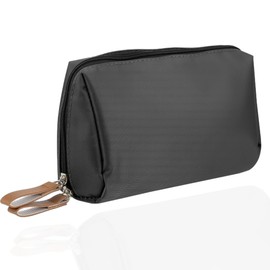 RUAKIVA Bolsa de Cosméticos de Viaje,Bolsa de Cosméticos,Estuche de Cosméticos de Viaje,Mini Bolso Portátil,Bolsa de Cosméticos Impermeable con Compartimentos,Negro