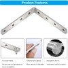 8 Pcs Stainless Steel L Bracket 5 x 5 inch