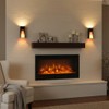 Modern Black LED Dynamic-Flame Effect Wall Lights,12W,3000K,Waterproof