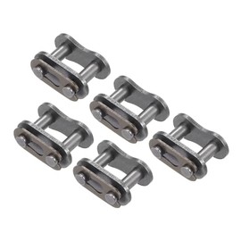 Pack of 5 08B Roller Chain Connectors - [1/2 Inch Pitch Length] Chain Connector for Use in Household and Industrial Machinery, Made of Carbon Steel