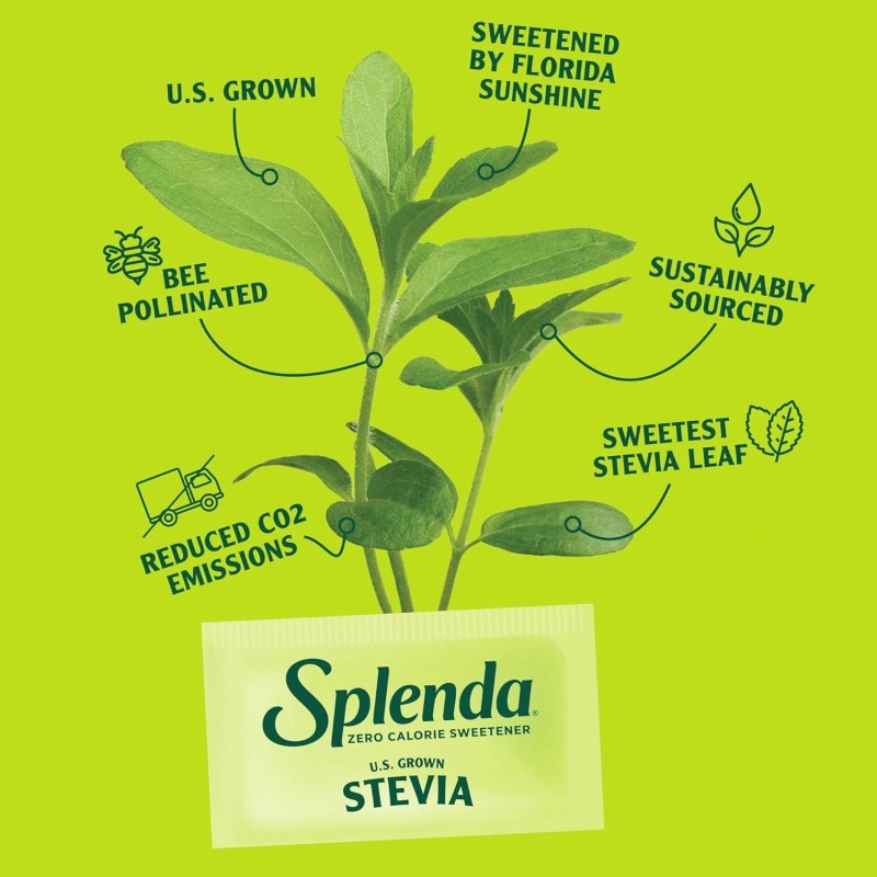 SPLENDA Stevia Zero Calorie Sweetener, Sugar Substitute Packets, 200 Count