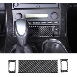 PIUGILH 8 PCS Full Set Interior Decoration Trim Kit for Corvette C6 2005-2013, Soft Carbon Fiber Car Central Control Air Conditioning Switch Navigation Anti-Scratch Panel Cover