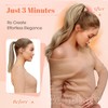 Benehair Real Hair Ponytail Extension, 100% Real Hair Braid Extensions,