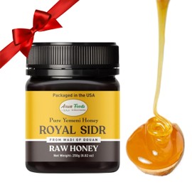 Arwa Foods Yemeni Sidr Honey (Jujube) from Wadi of Doan, Yemen – Pure Premium Malaki Raw & Unprocessed Honey - Healthy & Rich in Nutrients – 8.82 oz / 250g Package