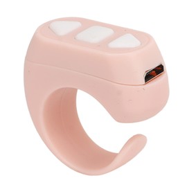 Fingertip Page Turner for Bluetooth Control Page Turner with Multisystem Support Wireless Ring Camera Shutter Control for Smartphones Tablets (Pink)