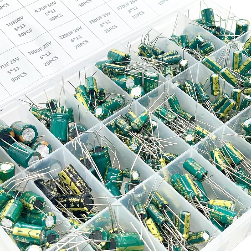 PENGLIN 460 Pcs Electrolytic Capacitors Set Aluminum Electrolytic Capacitors 6.3