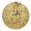 JASMODAAURA Tempered Mosaic Glass Vase 7.8inch (Gold)