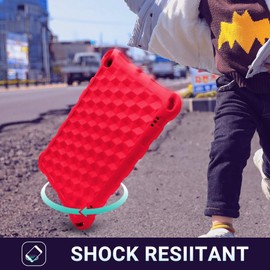 All-New 7 Tablet Case (2017 Release & 2019Release),ANTIKE Light Weight Shock Proof Handle Kids Friendly Convertible Stand Kids Case for 7 inch Display Tablet (Red)