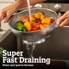 PriorityChef Premium Stainless Steel Colander for Kitchen, Durable Rice and