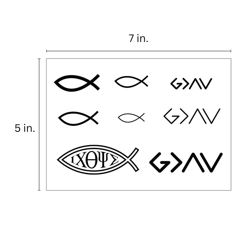 One Grace Christian Temporary Tattoos - God is Greater than