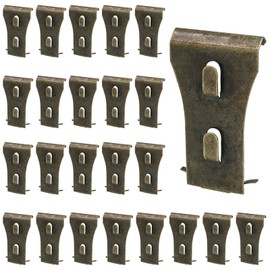 Biaungdo 24 Pcs Brick Wall Clips, Steel Brick Hook Clips, Heavy Duty Brick Hanger for Hanging Outdoors, Metal Brick Wall Hangers Outside Home Decor for 2-1/4 to 2-3/8 inches Bricks(Bronze)
