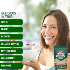Maple Joe Organic Maple Sugar Granulated, Made With 100% Grade A Organic Maple Syrup. Powdered Maple Sugar For Cooking & Baking. White Or Brown Sugar Substitute. Fat-Free, Non-GMO, Gluten Free & Vegan. 7.8 oz /220g