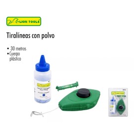 Lion Tools Tiralineas Con Polvo Y Nivel 30 Metros Lion Tools
