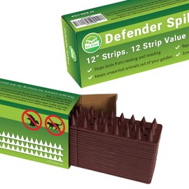 De-Bird Pinchos de Pájaros, Picos de Disuasión o Puntas anti Escalada para Ahuyentar Pájaros o Gatos Invasores. Púas / Espigas / Palitos de plástico resistente, para exteriores No más palomas, ardillas, pájaros carpinteros- Defender Spikes