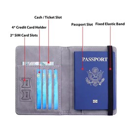 INDOTEAM Passport Holder Travel Wallet – UK Passport Cover Travel Document Holder – Passport Wallet Travel Card Holder – Travel Wallet Organiser British Passport Cover Passport Covers Pouch (Grey)