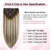 Sweetmet Pro2.0 Clip in Hair Extensions Real Human Hair 20inch