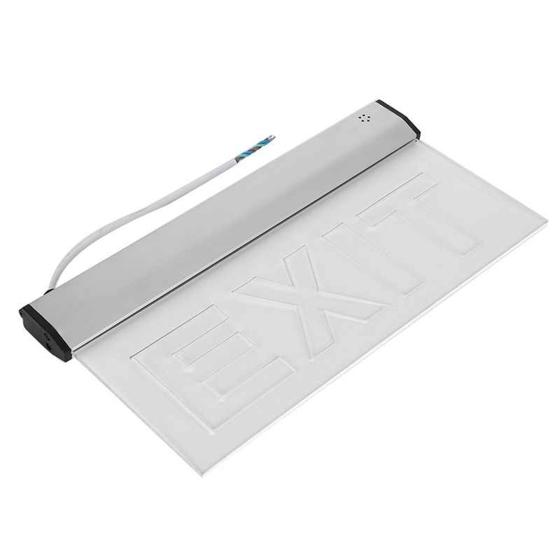 AC220V 3W LED PMMA 350x180mm/13.78x7.09in Emergency Exit Safety Indicator Light