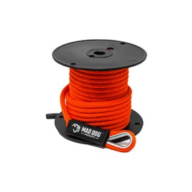 1/4" x 300' Orange Solid Braid Nylon Anchor Line w/Thimble - Made in USA