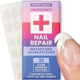 1 x 32 Nail Save Patches ~ Temporary protection for split & cracked nails by Finga-Nails
