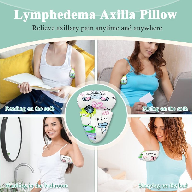 Mybow Lymphedema Axilla Pillow - 2 Pack Mastectomy Pillow Post