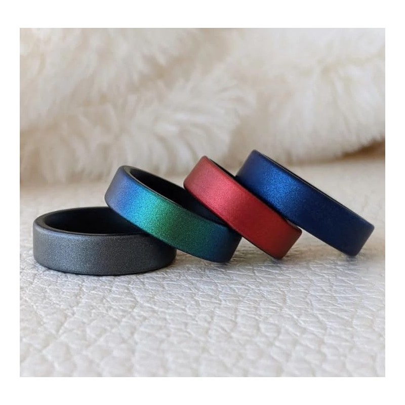 Knot Theory - Anillos de silicona de 2 tonos, transpirables,