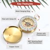 TIXIPEM Camping Survival Compass [1PCS] - Copper Clamshell Classic Pocket