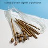 12pcs Afghan Rug Crochet Hook Handicraft Carbonized Bamboo Tunisian Crochet