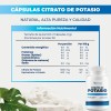 Citrato de Potasio –120 cápsulas. Suplemento mineral que apoya el