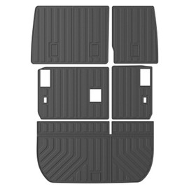 powoq 8 Seats Cargo Mat Compatible with 2009-2017 Chevy Traverse Trunk Mat 2008-2017 Buick Enclave Cargo Liner Trunk Liner Back Seat Protector Replacement for 2009-2017 Chevy Traverse Accessories