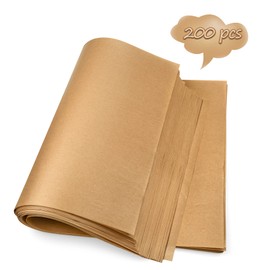 DISSKNIC 200PCS Unbleached Parchment Paper sheets 12 x 16, Precut Parchment Paper for Baking, Half Sheet Parchment Paper for Cookie Baking Sheets,Kitchen Gadgets Baking Supplies Baking Paper for Oven