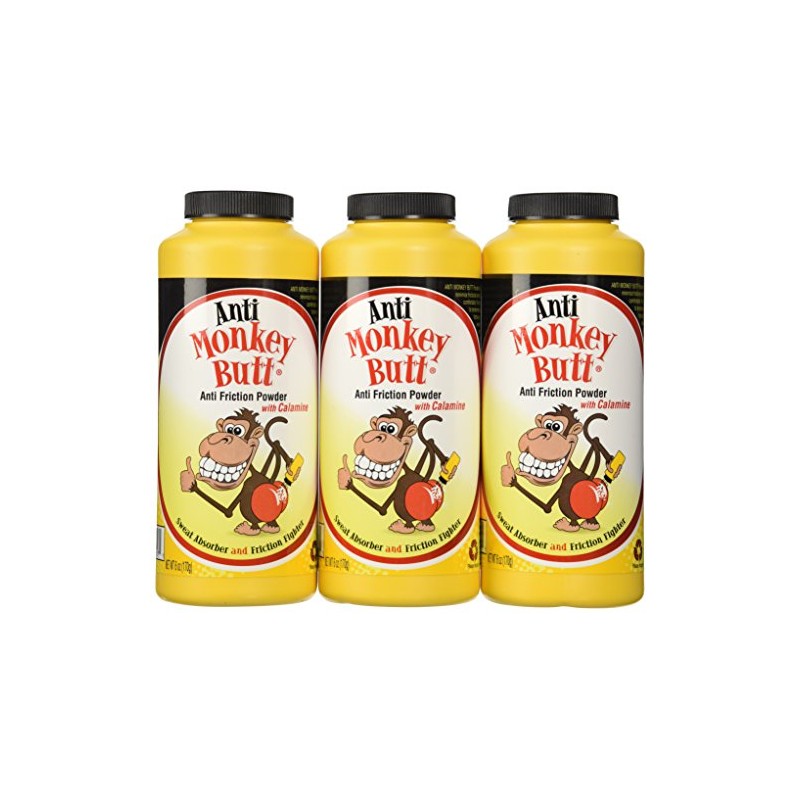 Anti-Monkey Butt Powder Anti-Friction Plus Sweat Absorber (3 pack)