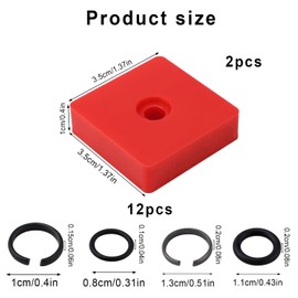 lasuroa 12 Sets 3/8" & 12 Sets 1/2" Impact Retaining Ring Clip Friction Rings with O-Ring, Including 2 Retainer Ring Anvil Install Tools Fit for MIL Electric & Pneumatic Impact Wrench