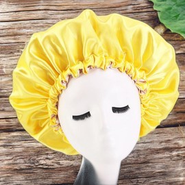 Sleep Dye Shampoo Pharmaroll Satin Banding Night Care Treatment Hair Cap S873 3 Pieces Yellow / 수면 염색샴푸 파마롤 새틴 밴딩 나이트케어 트리트먼트 헤어 캡 S873 3개 옐로우