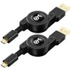Cable Matters 2-Pack Retractable Micro USB Cable - 2.5 Feet