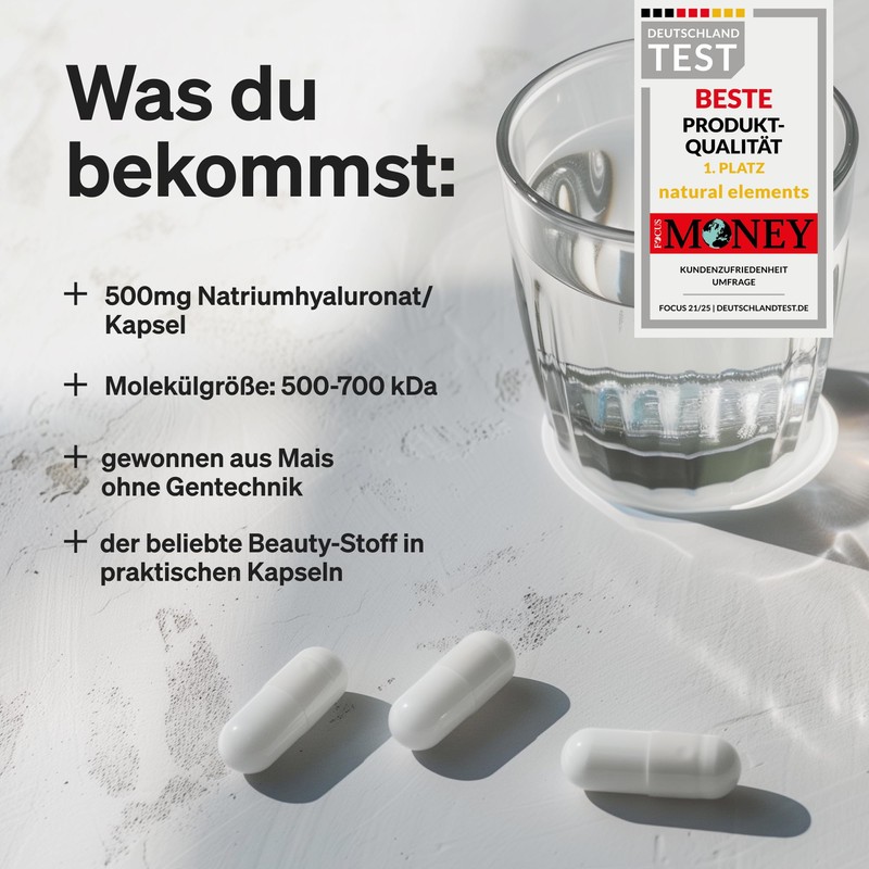 Hyaluronic Acid Capsules - High Dose, 400 mg - 90