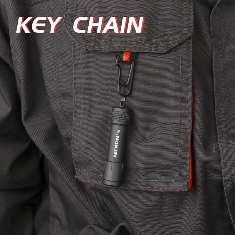Nikon Mini Flashlight with Carabiner, IPX7, Waterproof, N1, 100 Lumens,