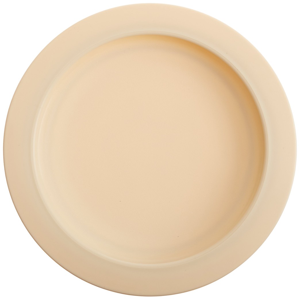 Sammons Preston - 45988 Plate with Inside Edge, 9" Plate with Food Spill Prevention Aid, Durable Plates with Inner Lip, Eating Support for Children, Adults, Elderly and Disabled, Polypropylene, Off-White