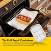 40 Pack 1.5 LB 7.2"×5"×1.8" Aluminum Pans with Lids Heavy